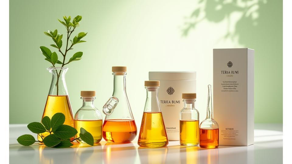 Visualisasi proses formulasi produk penjagaan kulit berasaskan AI dengan pemilihan bahan